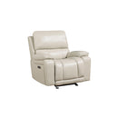 New Classic Furniture Cicero Power Glider Leather Recliner L4231-13P2-CRM IMAGE 1