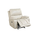 New Classic Furniture Cicero Power Glider Leather Recliner L4231-13P2-CRM IMAGE 3