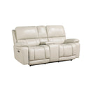 New Classic Furniture Cicero Reclining Leather Loveseat L4231-25-CRM IMAGE 1