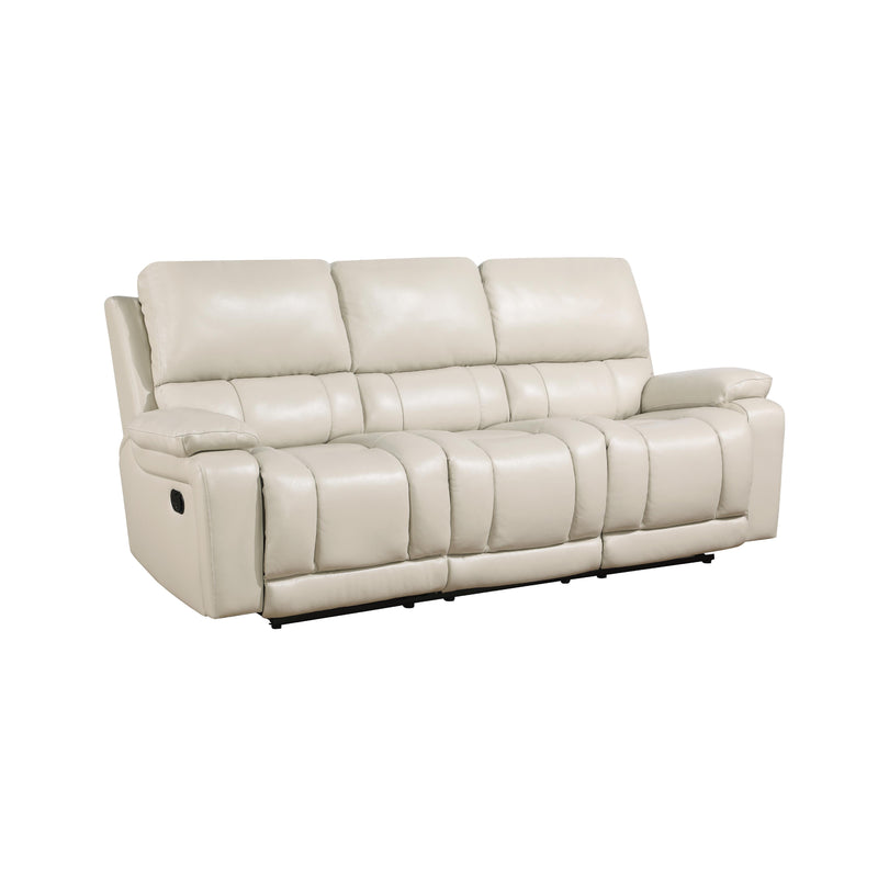 New Classic Furniture Cicero Reclining Leather Sofa L4231-30-CRM IMAGE 1