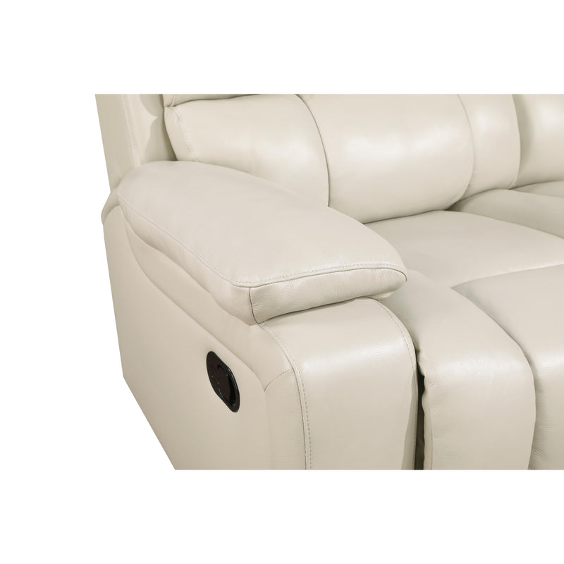 New Classic Furniture Cicero Reclining Leather Sofa L4231-30-CRM IMAGE 4