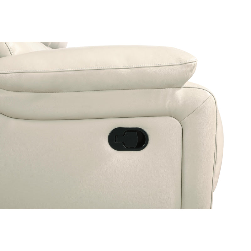 New Classic Furniture Cicero Reclining Leather Sofa L4231-30-CRM IMAGE 5