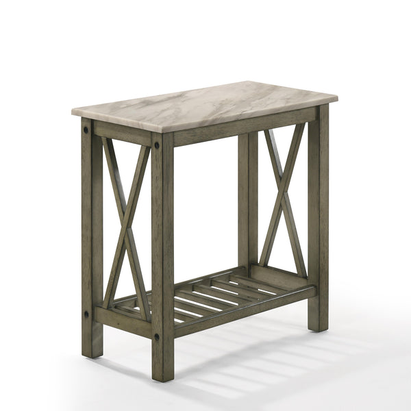 New Classic Furniture Eden Chairside Table T07-23-GRYMB IMAGE 1