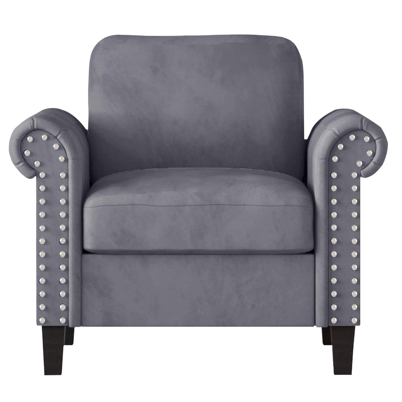 New Classic Furniture Alani Stationary Fabric Accent Chair UKD16-10-GRY IMAGE 2