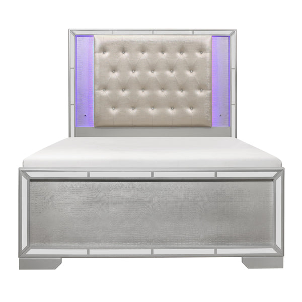 Homelegance Aveline Queen Upholstered Panel Bed 1428SV-1* IMAGE 1