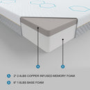 Homelegance Lyra MT-USG08T 8" Twin Copper-Infused Memory Foam Mattress - Grey IMAGE 2