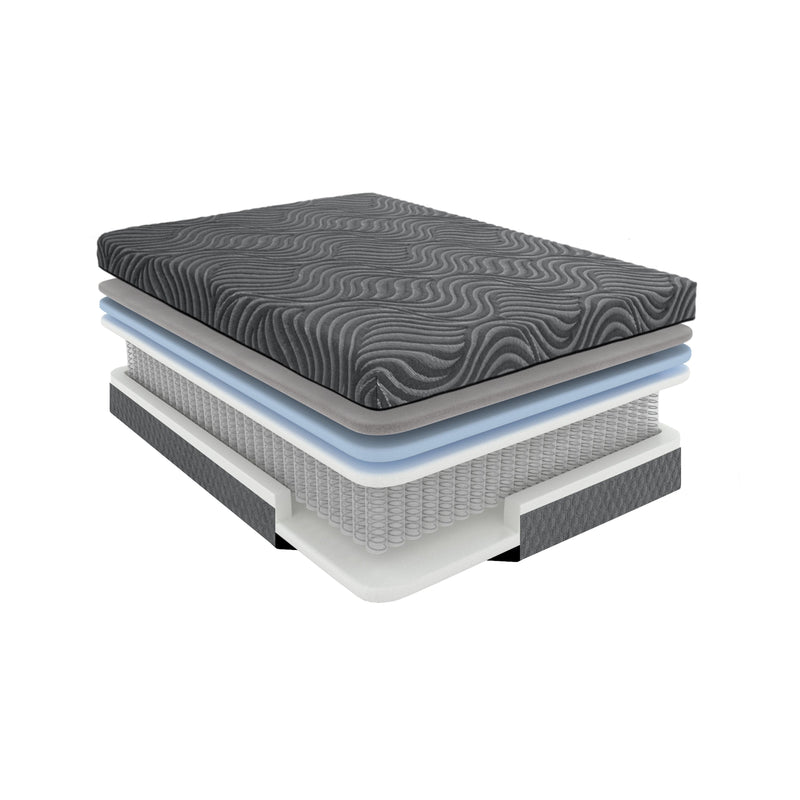 Homelegance Taurus MT-USH14Q 14" Queen Copper-Infused Memory Foam Hybrid Mattress - Grey IMAGE 3