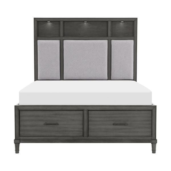 Homelegance Wittenberry California King Upholstered Platform Bed with Storage 1573K-1CK* IMAGE 1