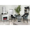 Coaster Furniture Ellie 115558 52-inch Glass Top Counter Height Dining Table - Silver IMAGE 7