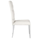 Coaster Furniture Kerwin 111102 Velvet Upholstered Dining Side Chair - White (Set of 2) IMAGE 8