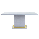 Acme Furniture Gaines Dining Table with Pedestal Base DN01261 IMAGE 3