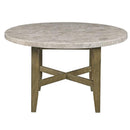 Acme Furniture Round Karsen Dining Table with Marble Top DN01449 IMAGE 3