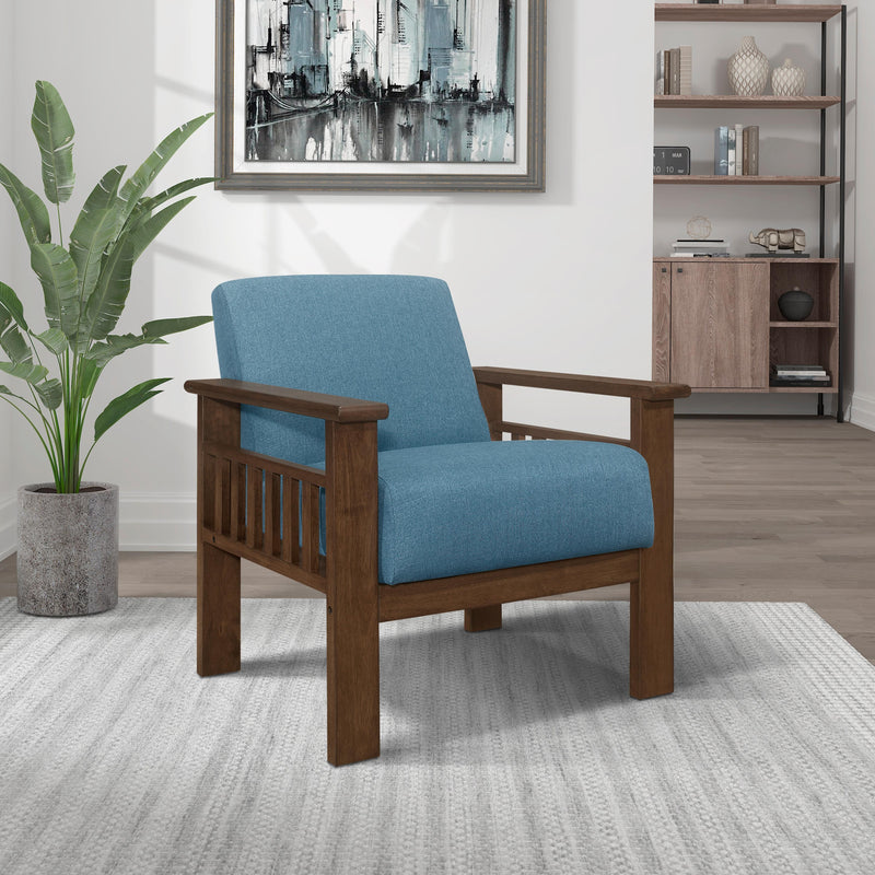 Homelegance Helena Stationary Fabric Accent Chair 1048BU-1 IMAGE 5