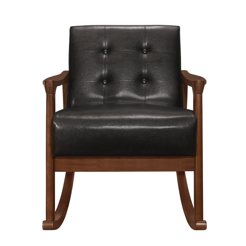 Homelegance Auden Rocking Leather Look Accent Chair 1049DB-1 IMAGE 2