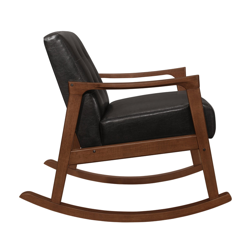 Homelegance Auden Rocking Leather Look Accent Chair 1049DB-1 IMAGE 3