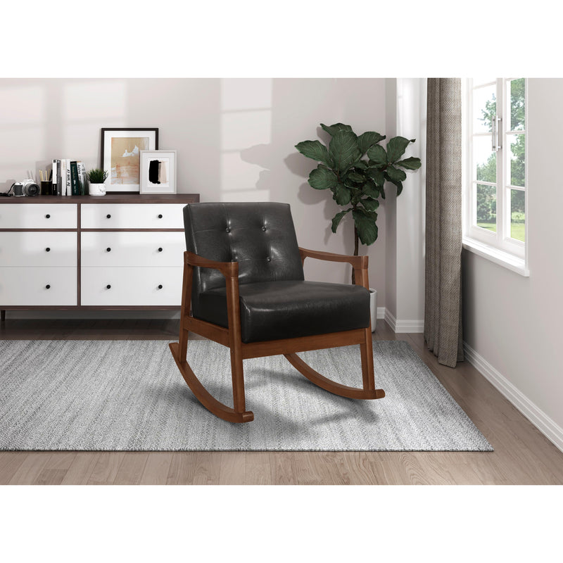 Homelegance Auden Rocking Leather Look Accent Chair 1049DB-1 IMAGE 5