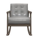 Homelegance Auden Rocking Leather Look Accent Chair 1049GY-1 IMAGE 2