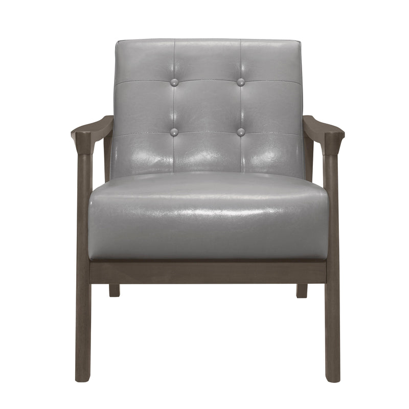 Homelegance Alby Stationary Leather Match Accent Chair 1050GY-1 IMAGE 2