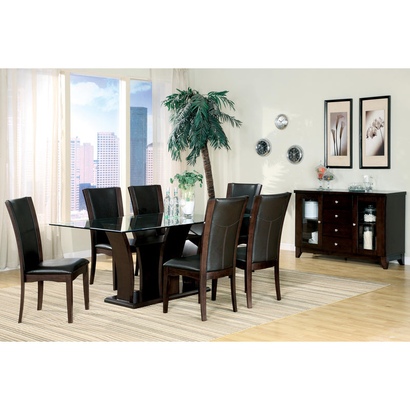 Homelegance Daisy Dining Table with Glass Top and Pedestal Base 710-71* IMAGE 3