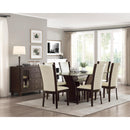 Homelegance Daisy Dining Table with Glass Top and Pedestal Base 710-71* IMAGE 4