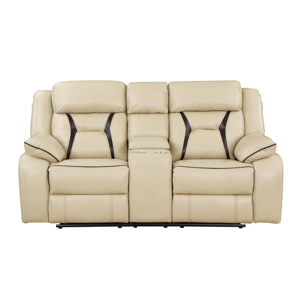 Homelegance Amite Reclining Loveseat 8229NBE-2 IMAGE 1