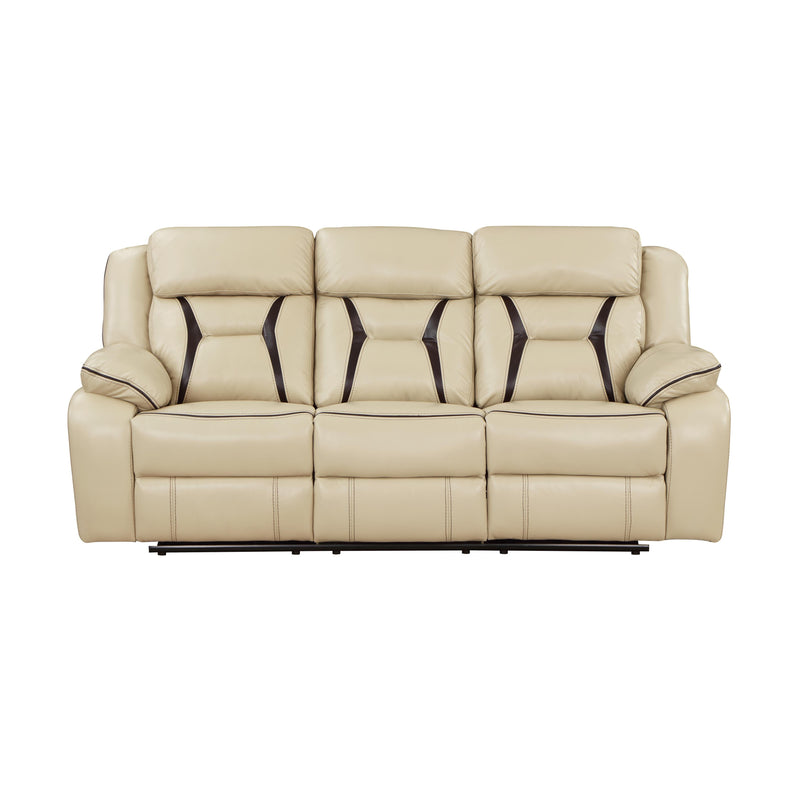 Homelegance Amite Reclining Sofa 8229NBE-3 IMAGE 1