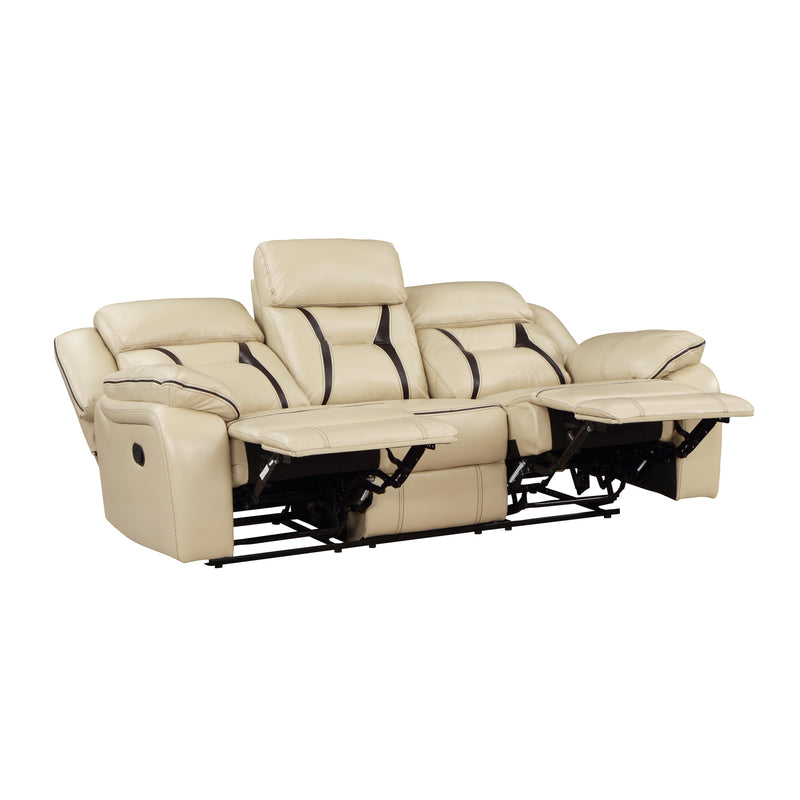 Homelegance Amite Reclining Sofa 8229NBE-3 IMAGE 4