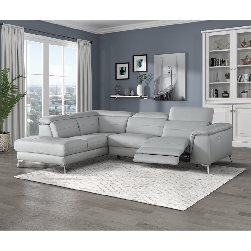 Homelegance Sectionals Power Reclining Leather 2 pc Sectional 8256GY*2LRPW IMAGE 16