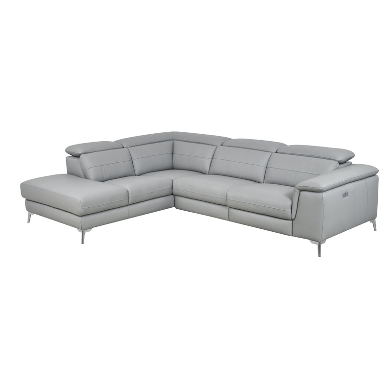 Homelegance Sectionals Power Reclining Leather 2 pc Sectional 8256GY*2LRPW IMAGE 2