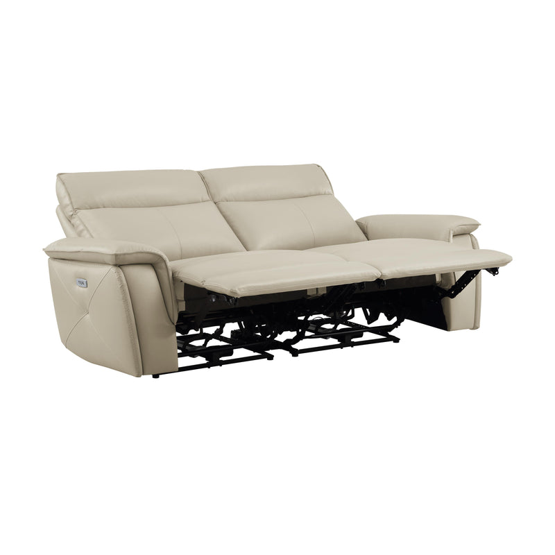 Homelegance Maroni Power Reclining Leather Match Loveseat 8259RFTP-2PWH* IMAGE 4