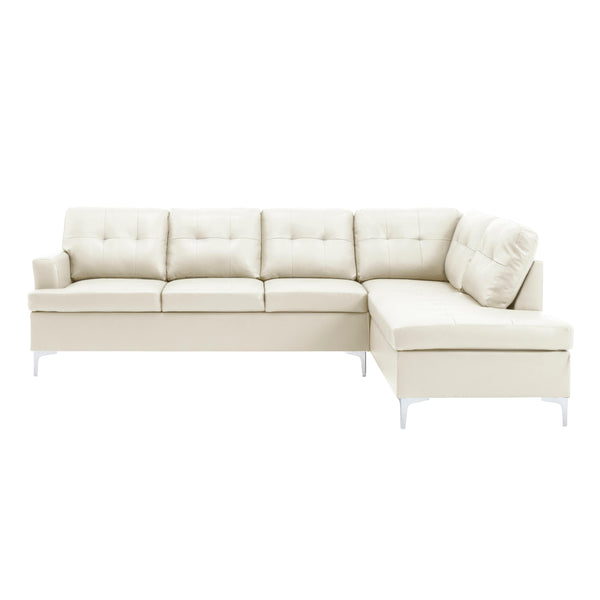Homelegance Barrington Leather Look 2 pc Sectional 8378WHT* IMAGE 1