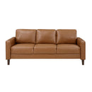 Homelegance Malcolm Stationary Leather Look Sofa 9203BRW-3 IMAGE 1