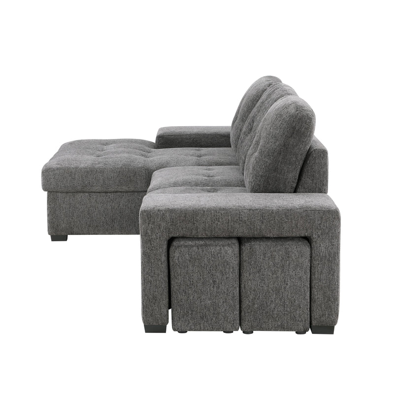 Homelegance Dadeville Fabric Sleeper Sectional 9205DG*2LC2R IMAGE 3