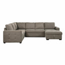 Homelegance Elton Fabric Sleeper Sectional 9206BR*33LRC IMAGE 2