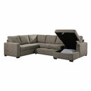 Homelegance Elton Fabric Sleeper Sectional 9206BR*33LRC IMAGE 5