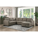 Homelegance Elton Fabric Sleeper Sectional 9206BR*33LRC IMAGE 8