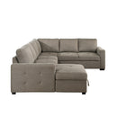 Homelegance Elton Fabric Sleeper Sectional 9206BR*3LC3R IMAGE 3
