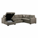 Homelegance Elton Fabric Sleeper Sectional 9206BR*3LC3R IMAGE 5