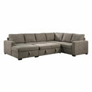 Homelegance Elton Fabric Sleeper Sectional 9206BR*3LC3R IMAGE 7