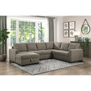Homelegance Elton Fabric Sleeper Sectional 9206BR*3LC3R IMAGE 8