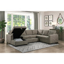 Homelegance Elton Fabric Sleeper Sectional 9206BR*3LC3R IMAGE 9