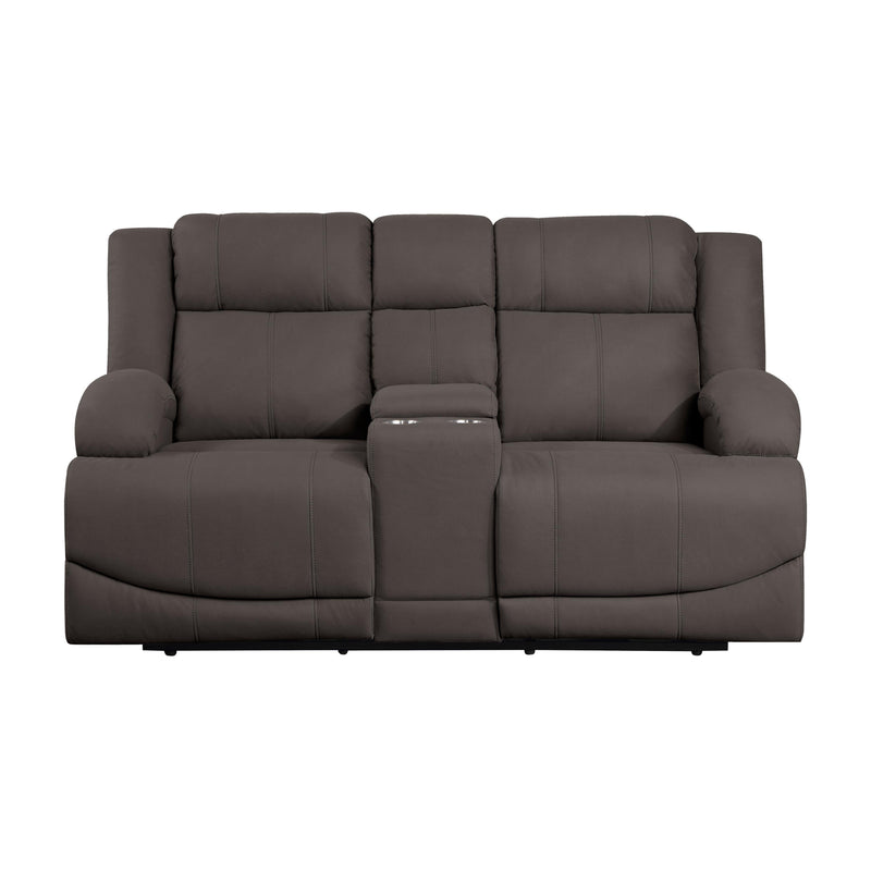 Homelegance Camryn Power Reclining Fabric Loveseat 9207CHC-2PW IMAGE 1