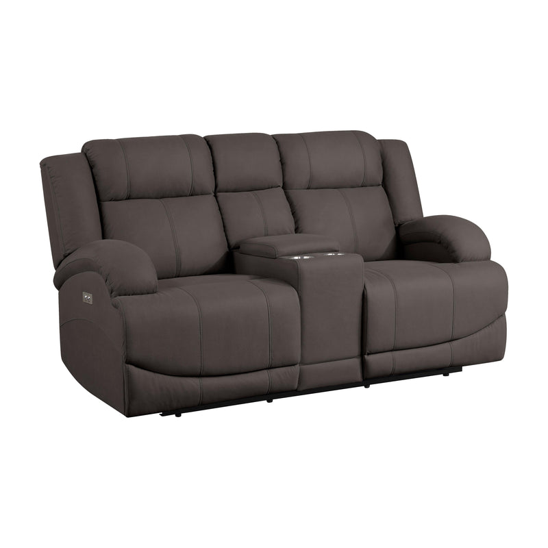 Homelegance Camryn Power Reclining Fabric Loveseat 9207CHC-2PW IMAGE 2