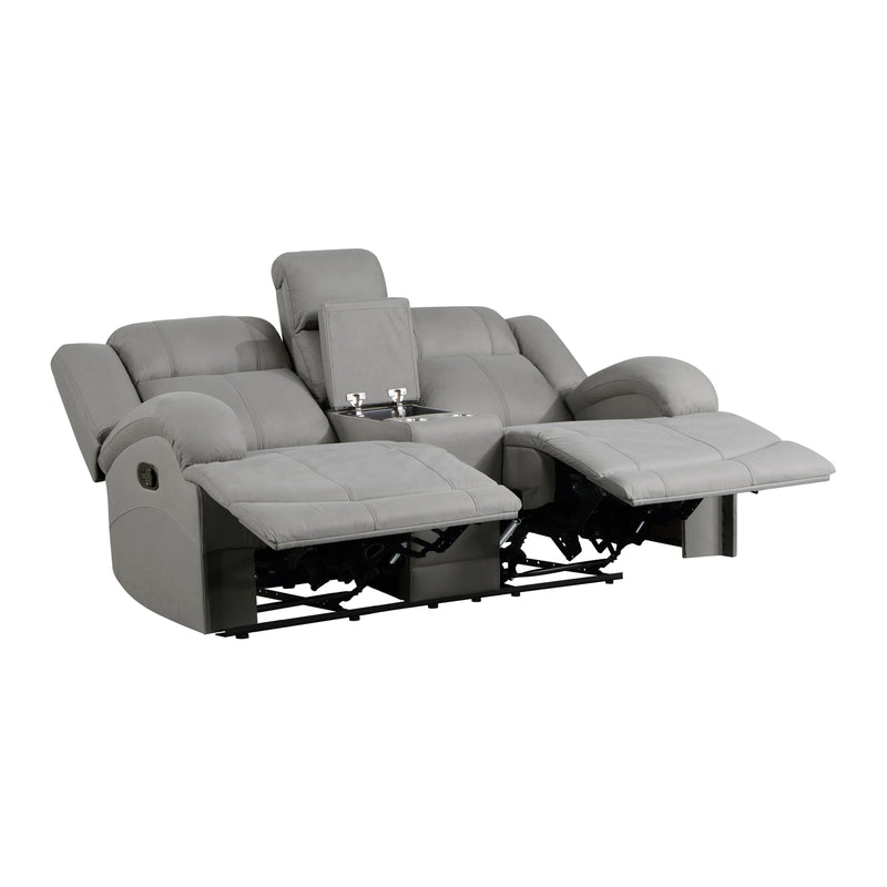 Homelegance Camryn Reclining Fabric Loveseat 9207GRY-2 IMAGE 4