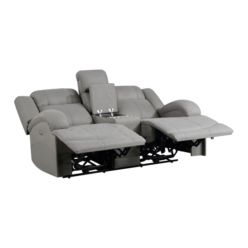 Homelegance Camryn Power Reclining Fabric Loveseat 9207GRY-2PW IMAGE 4