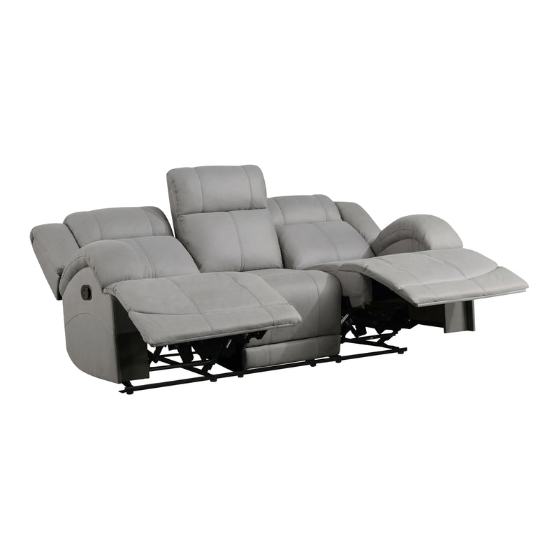 Homelegance Camryn Reclining Fabric Sofa 9207GRY-3 IMAGE 4