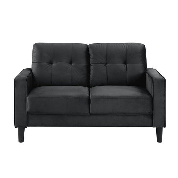 Homelegance Beven Stationary Fabric Loveseat 9208BK-2 IMAGE 1