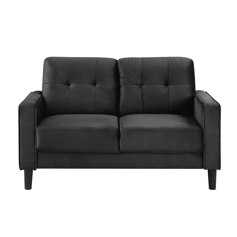 Homelegance Beven Stationary Fabric Loveseat 9208BK-2 IMAGE 1