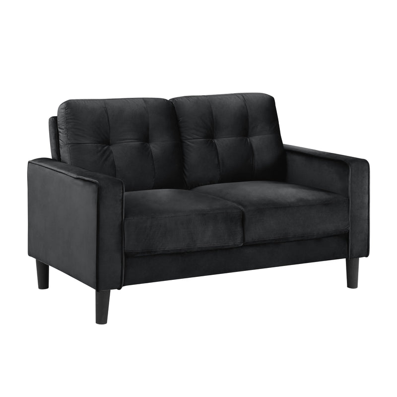 Homelegance Beven Stationary Fabric Loveseat 9208BK-2 IMAGE 2