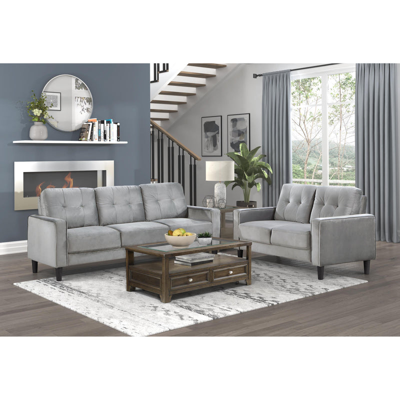 Homelegance Beven Stationary Fabric Sofa 9208GY-3 IMAGE 5